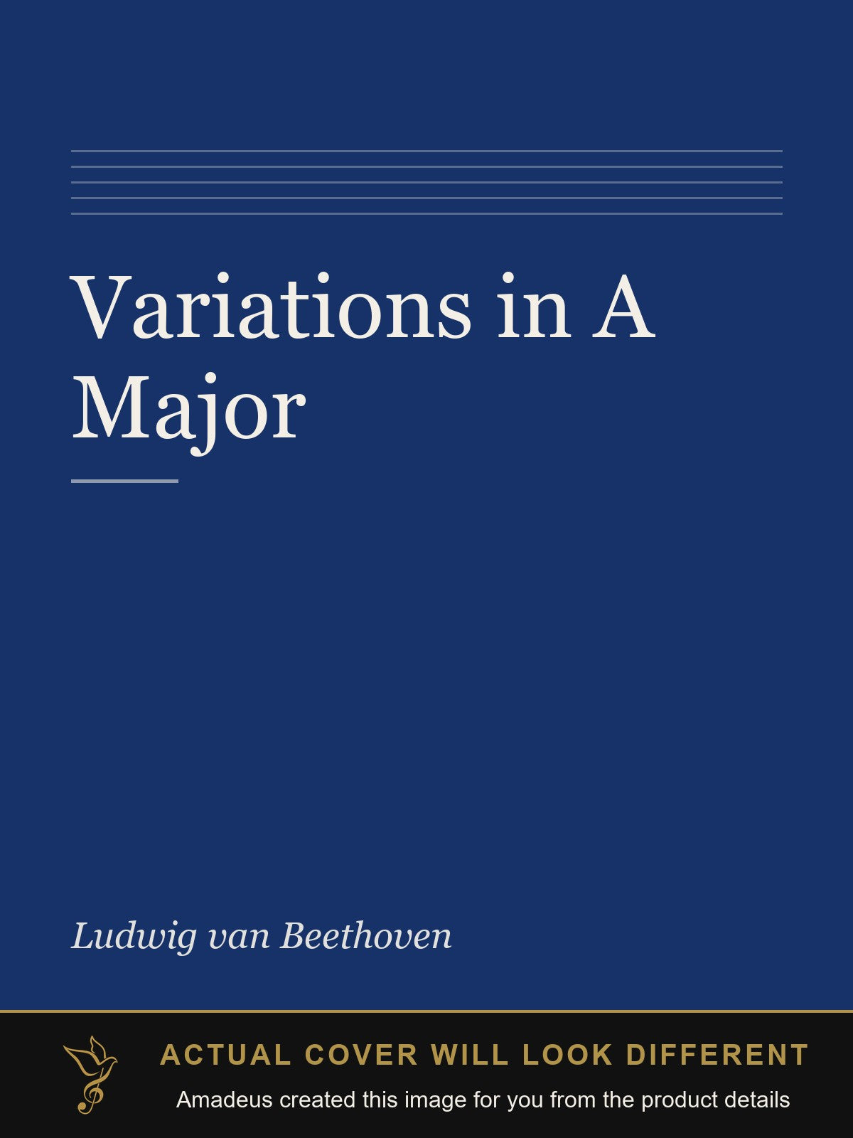 Variations in A Major - Amadeus created this image from the product details; the actual cover will look different