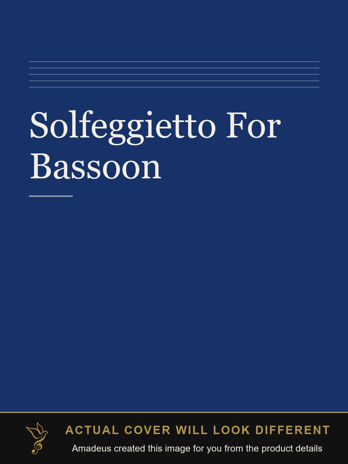 Solfeggietto For Bassoon - Amadeus created this image from the product details; the actual cover will look different