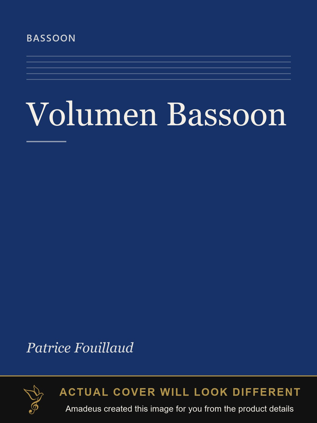 Volumen Bassoon - Amadeus created this image from the product details; the actual cover will look different
