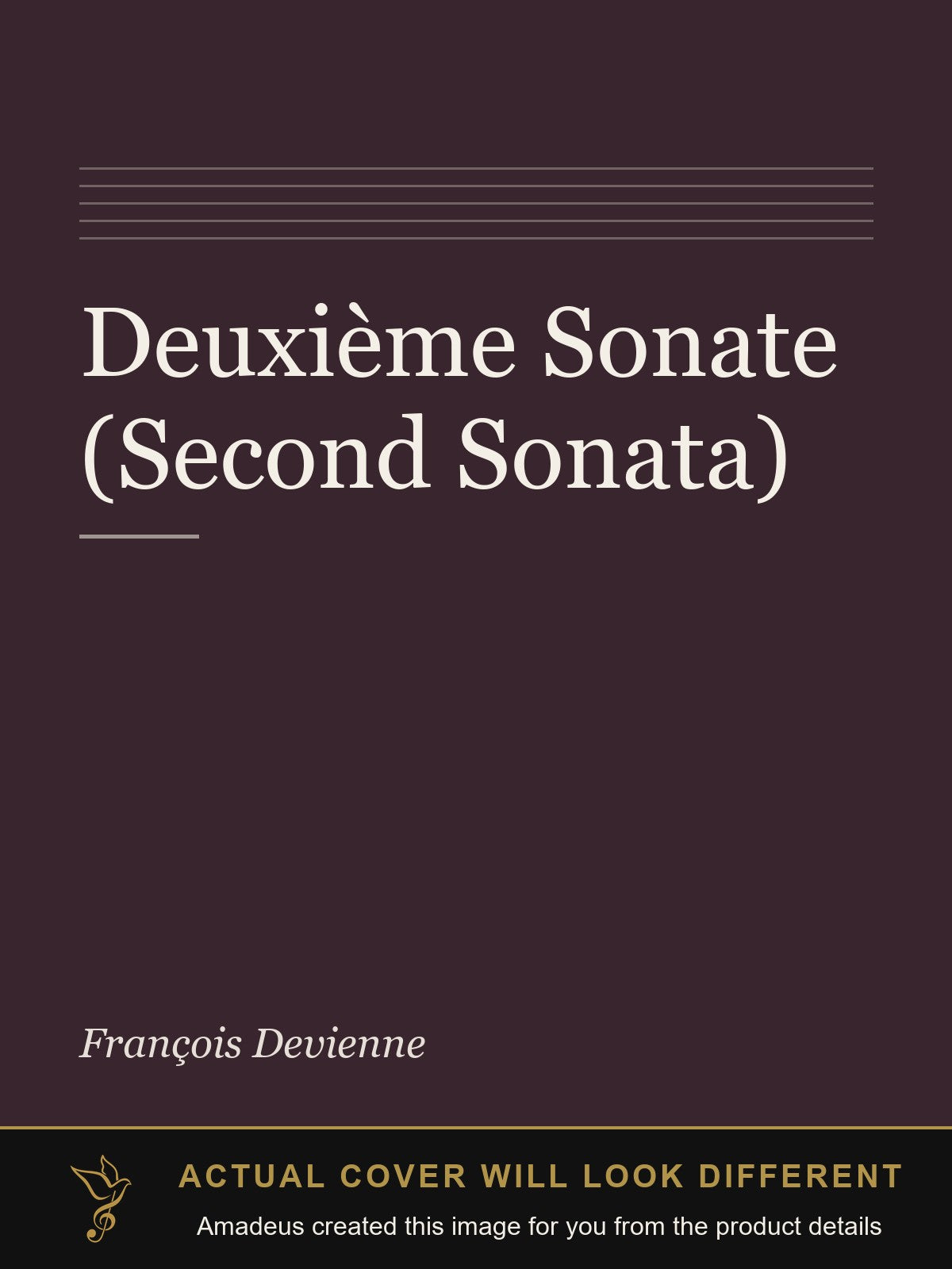 Deuxième Sonate (Second Sonata) - Amadeus created this image from the product details; the actual cover will look different