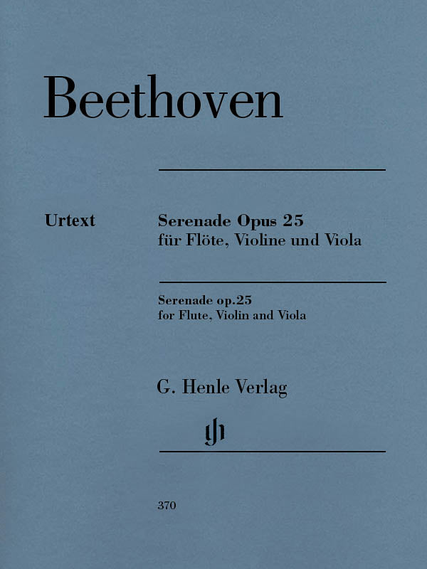 Product Cover for Serenade in D Major Op. 25 for Flute, Violin and Viola – Revised Edition