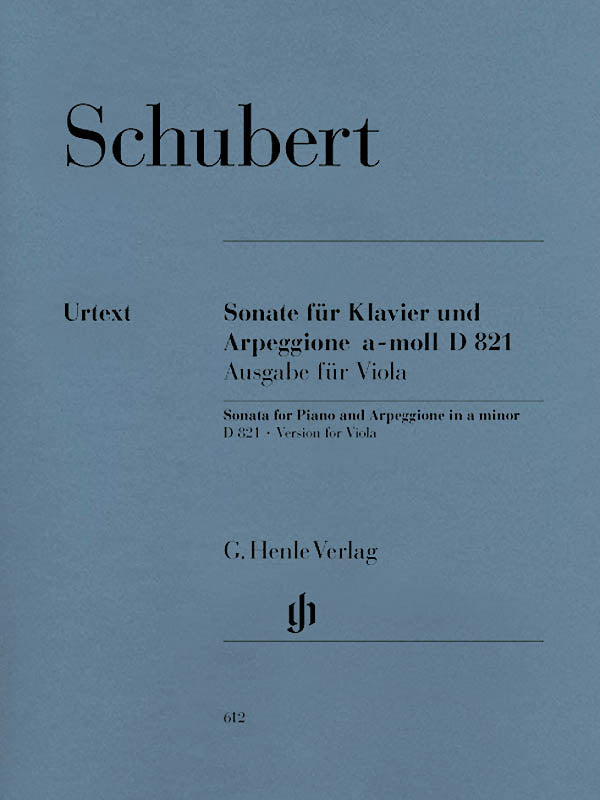Product Cover for Sonata for Piano and Arpeggione A minor D 821 (Op. Posth.)
