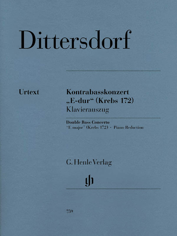 Product Cover for Double Bass Concerto E Major Krebs 172