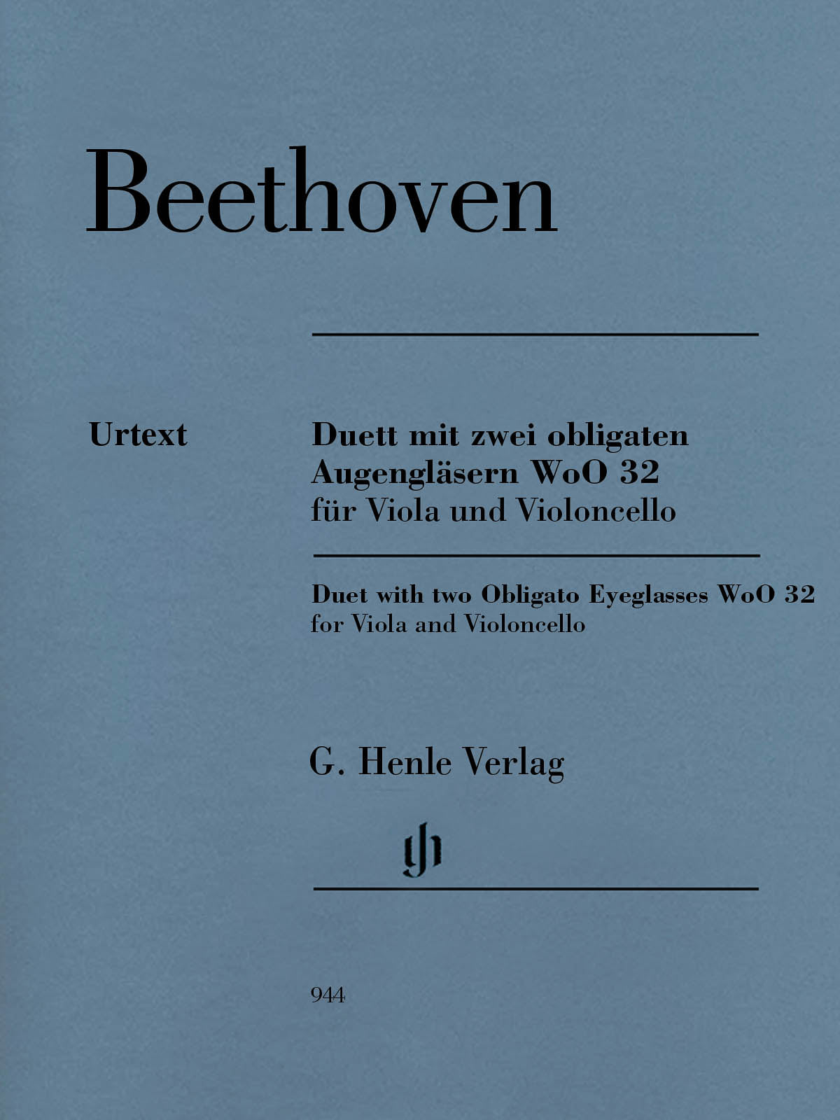 Product Cover for Duet with Two Obligato Eyeglasses, WoO 32