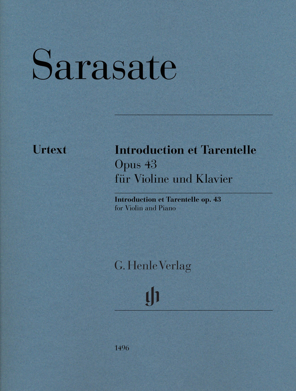 Product Cover for Introduction et Tarentelle Op. 43 for Violin and Piano