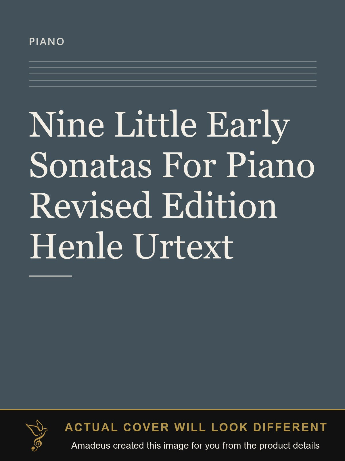 Nine Little Early Sonatas For Piano Revised Edition Henle Urtext - Amadeus created this image from the product details; the actual cover will look different