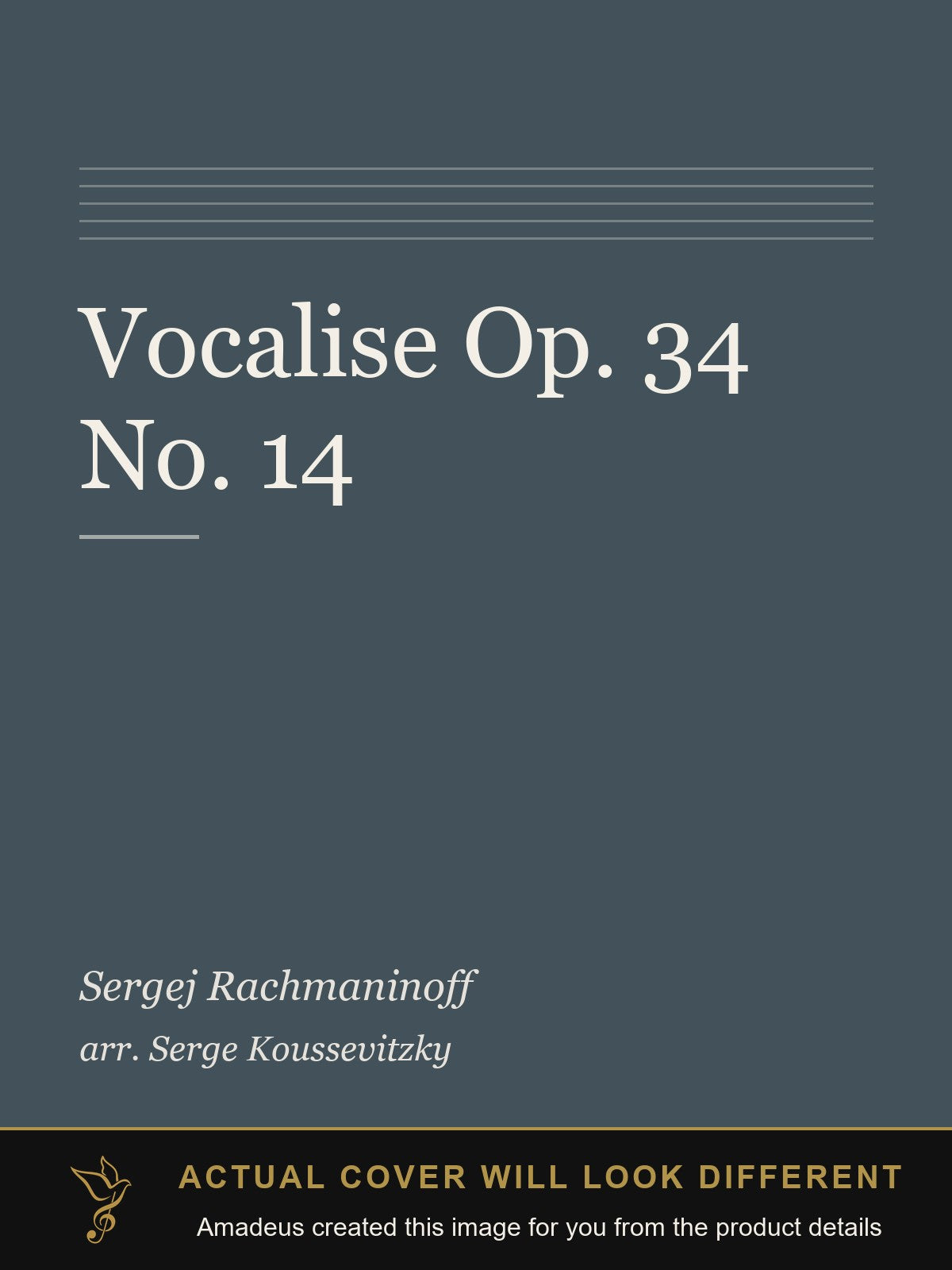 Vocalise Op. 34 No. 14 - Amadeus created this image from the product details; the actual cover will look different