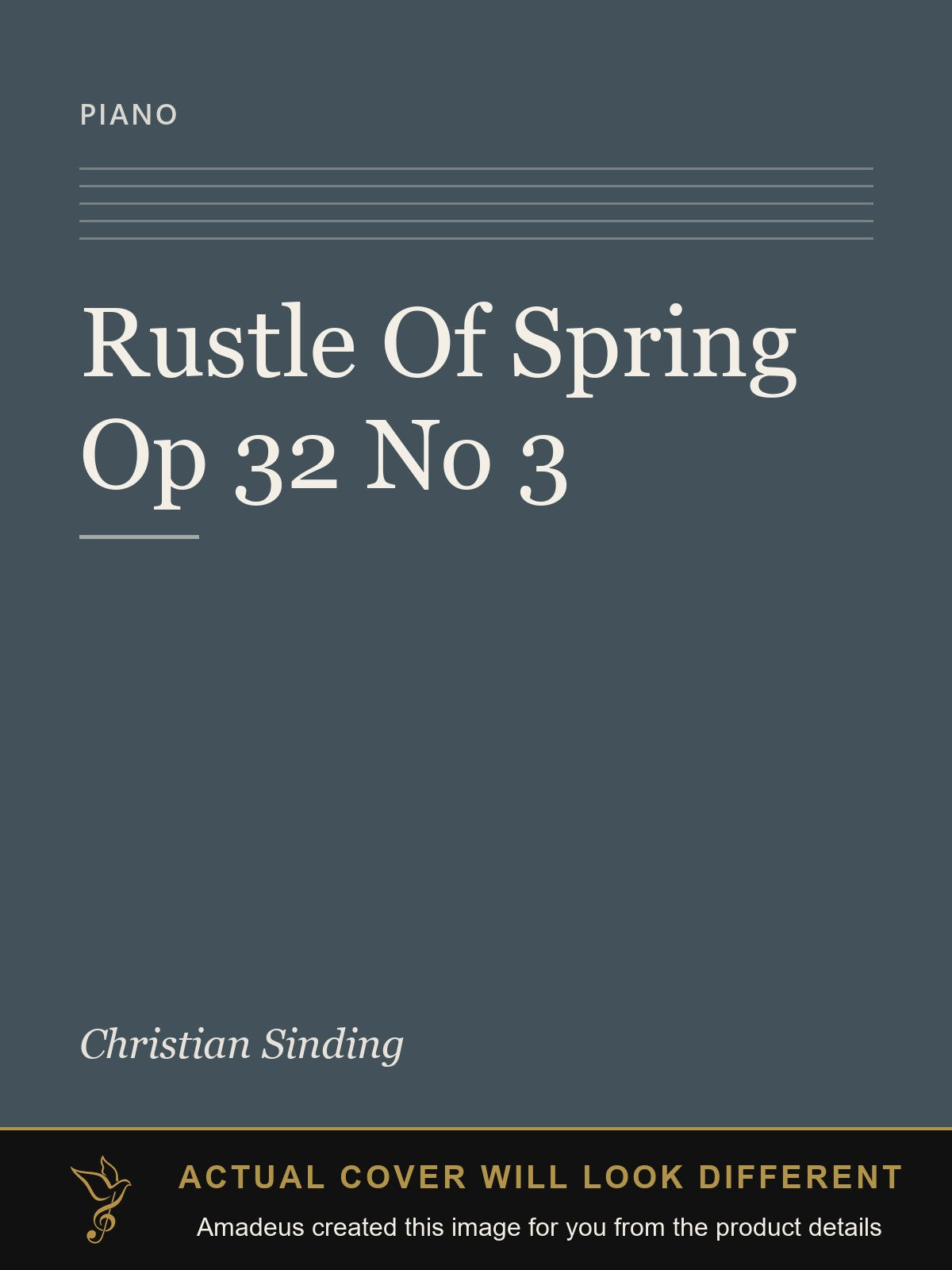 Rustle Of Spring Op 32 No 3 - Amadeus created this image from the product details; the actual cover will look different