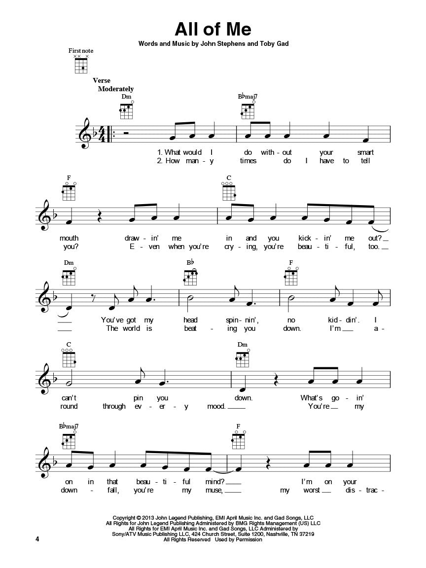 Wedding Songs for Ukulele - sample page 3