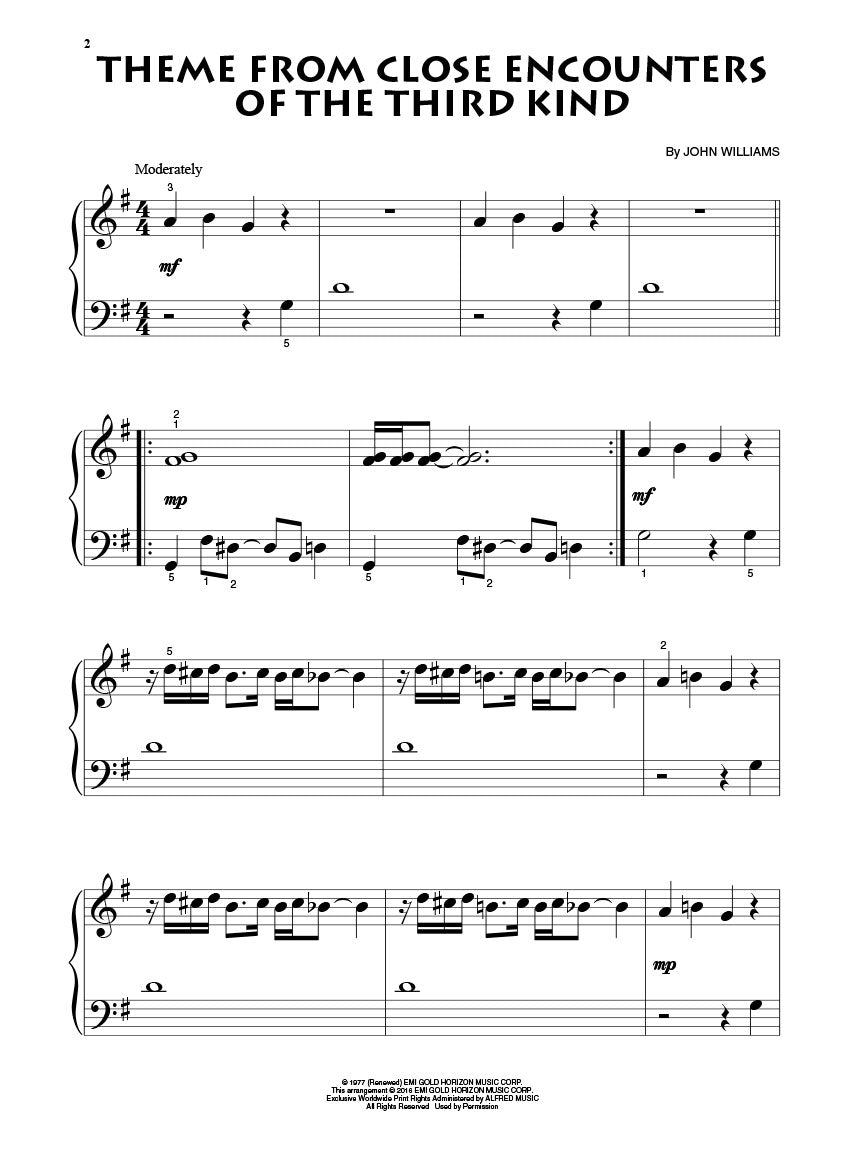 John Williams for Beginning Piano Solo - sample page 3