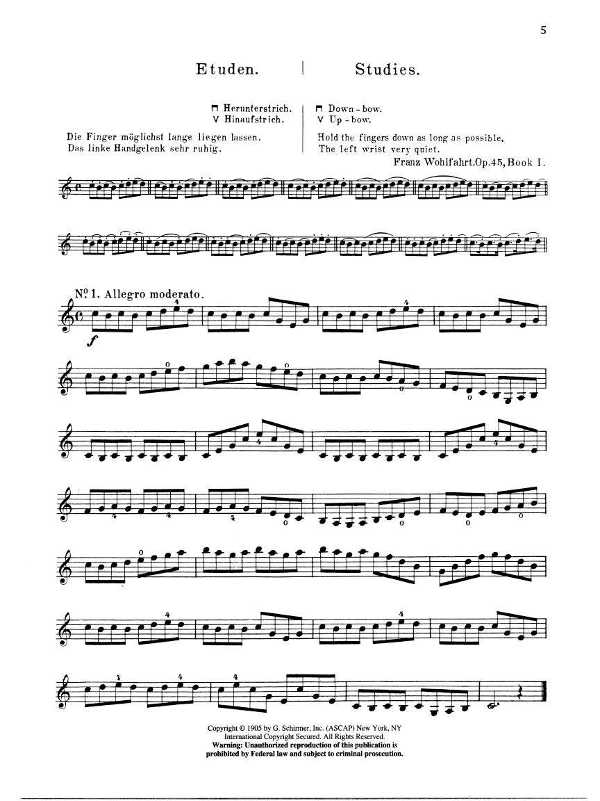Franz Wohlfahrt – 60 Studies, Op. 45 Complete - sample page 3