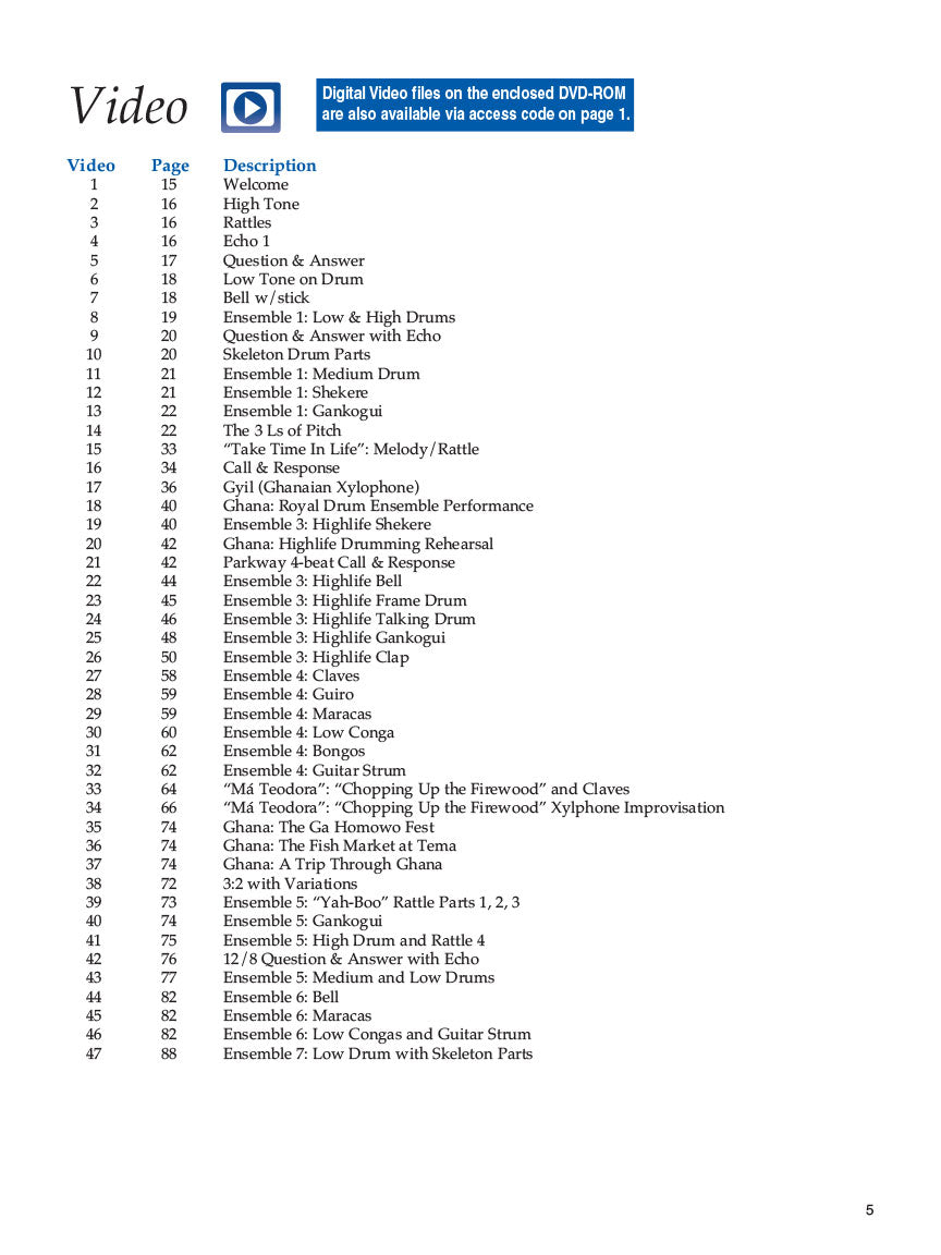 World Music Drumming: Teacher/DVD-ROM (20th Anniversary Edition) - sample page 5