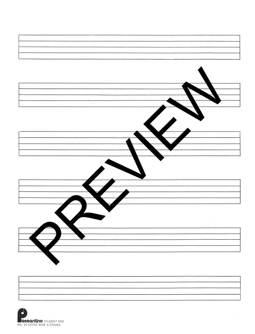 Writing Pad No. 15: 6-Stave (Extra Wide) - sample page 2