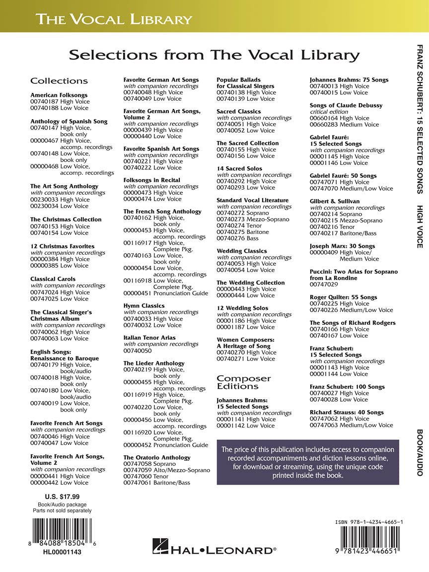 Franz Schubert – 15 Selected Songs (High Voice) - sample page 2