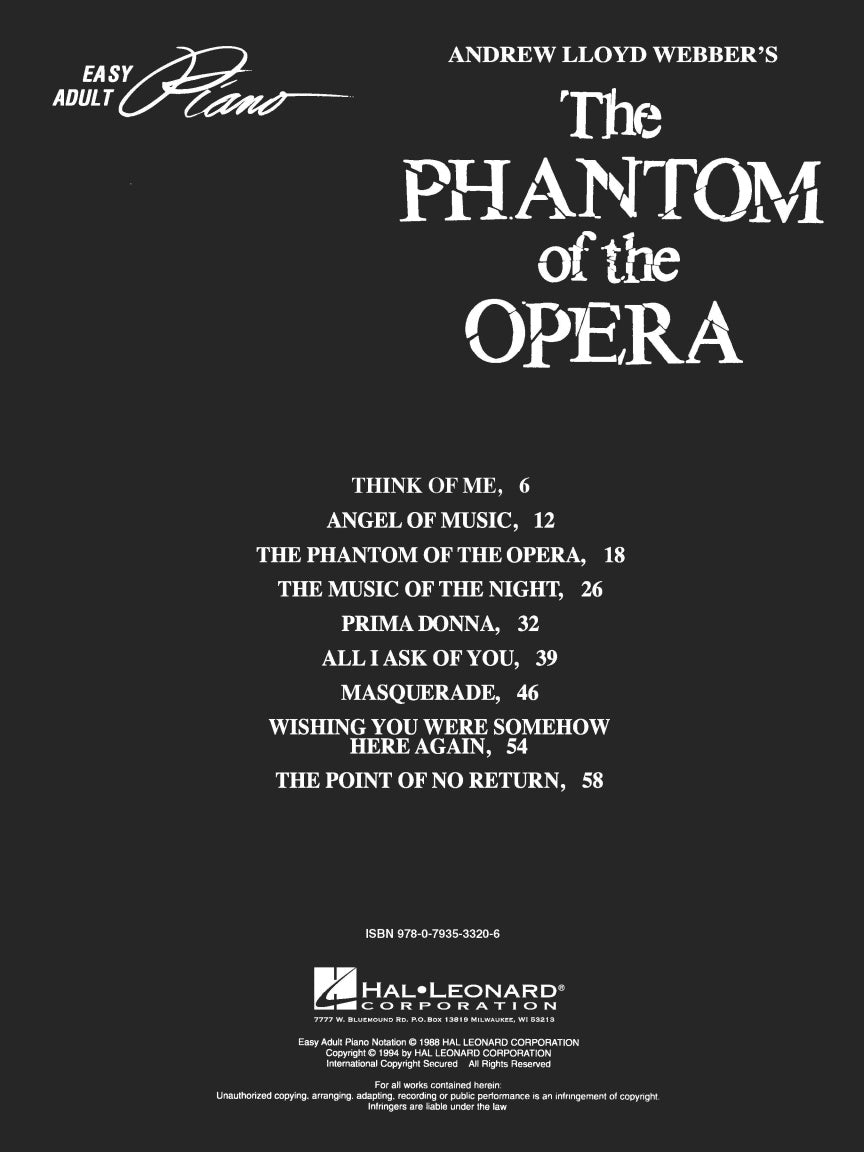 Phantom of the Opera - sample page 2