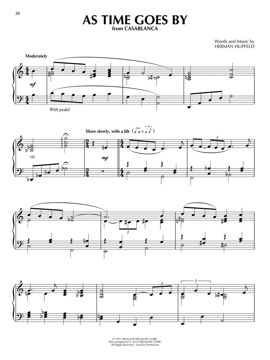 100 Movie Songs for Piano Solo - sample page 2