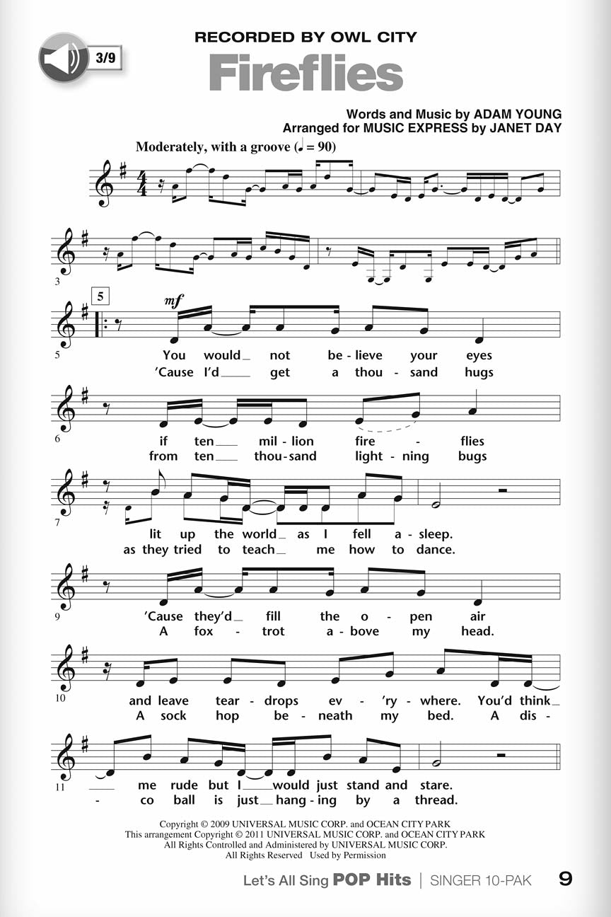 Let's All Sing Pop Hits - sample page 1