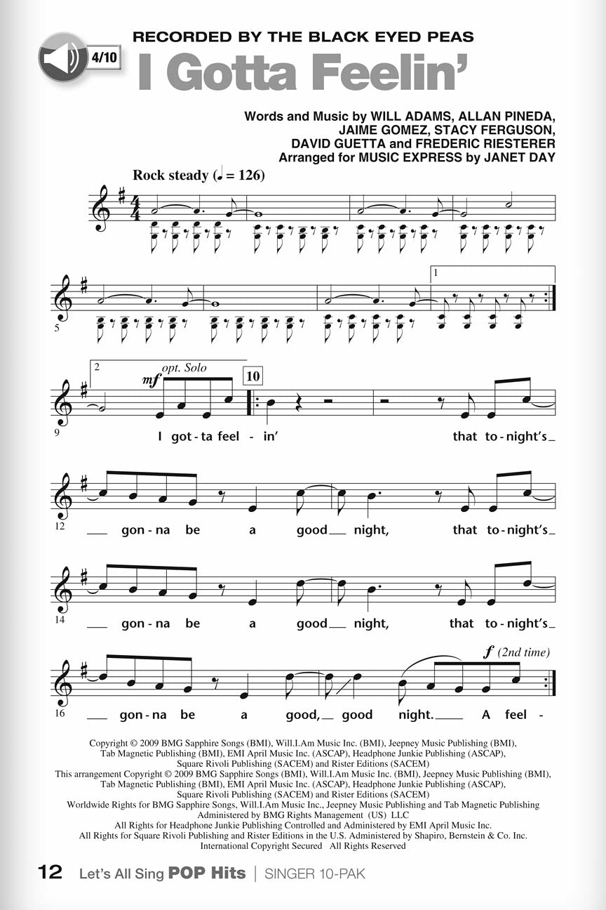 Let's All Sing Pop Hits - sample page 4