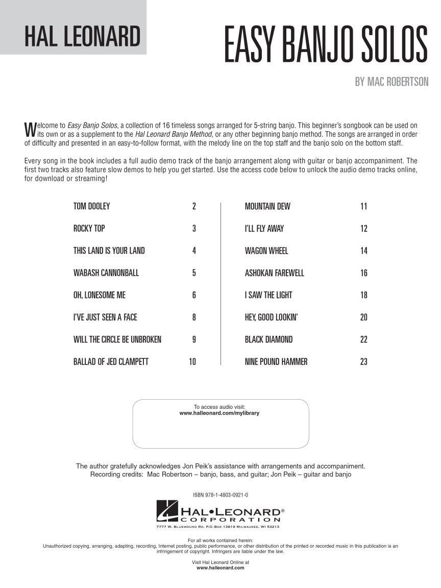 Easy Banjo Solos for 5-String Banjo – Second Edition - sample page 2