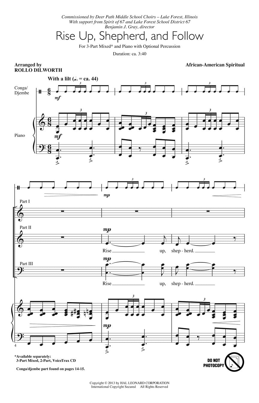Rise Up, Shepherd, and Follow - sample page 1