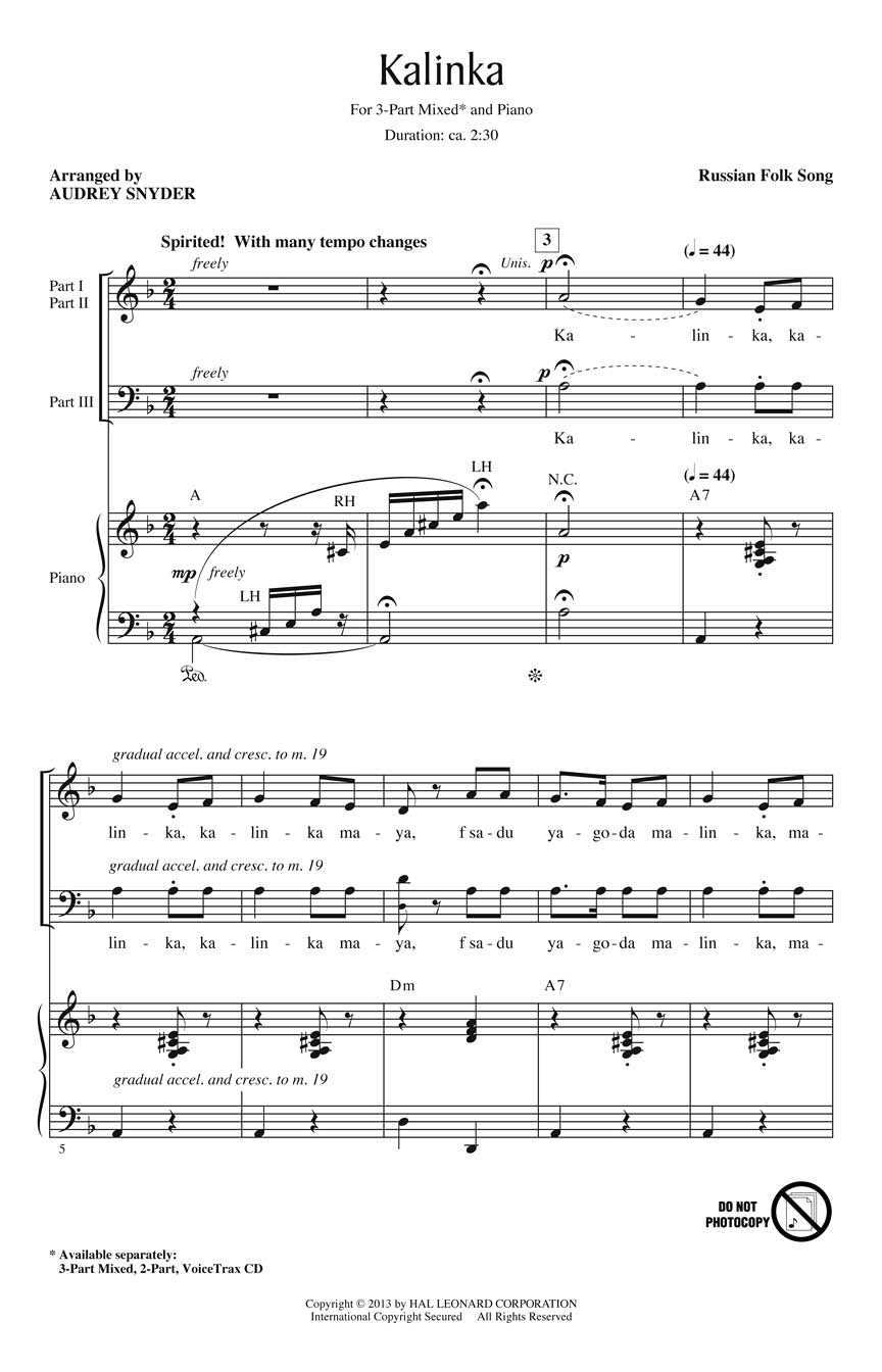 Kalinka - sample page 1
