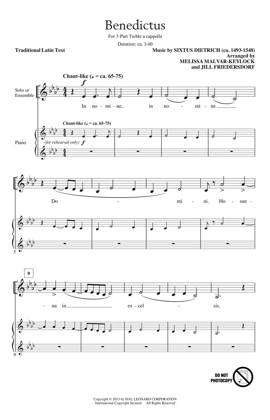 Benedictus - sample page 1