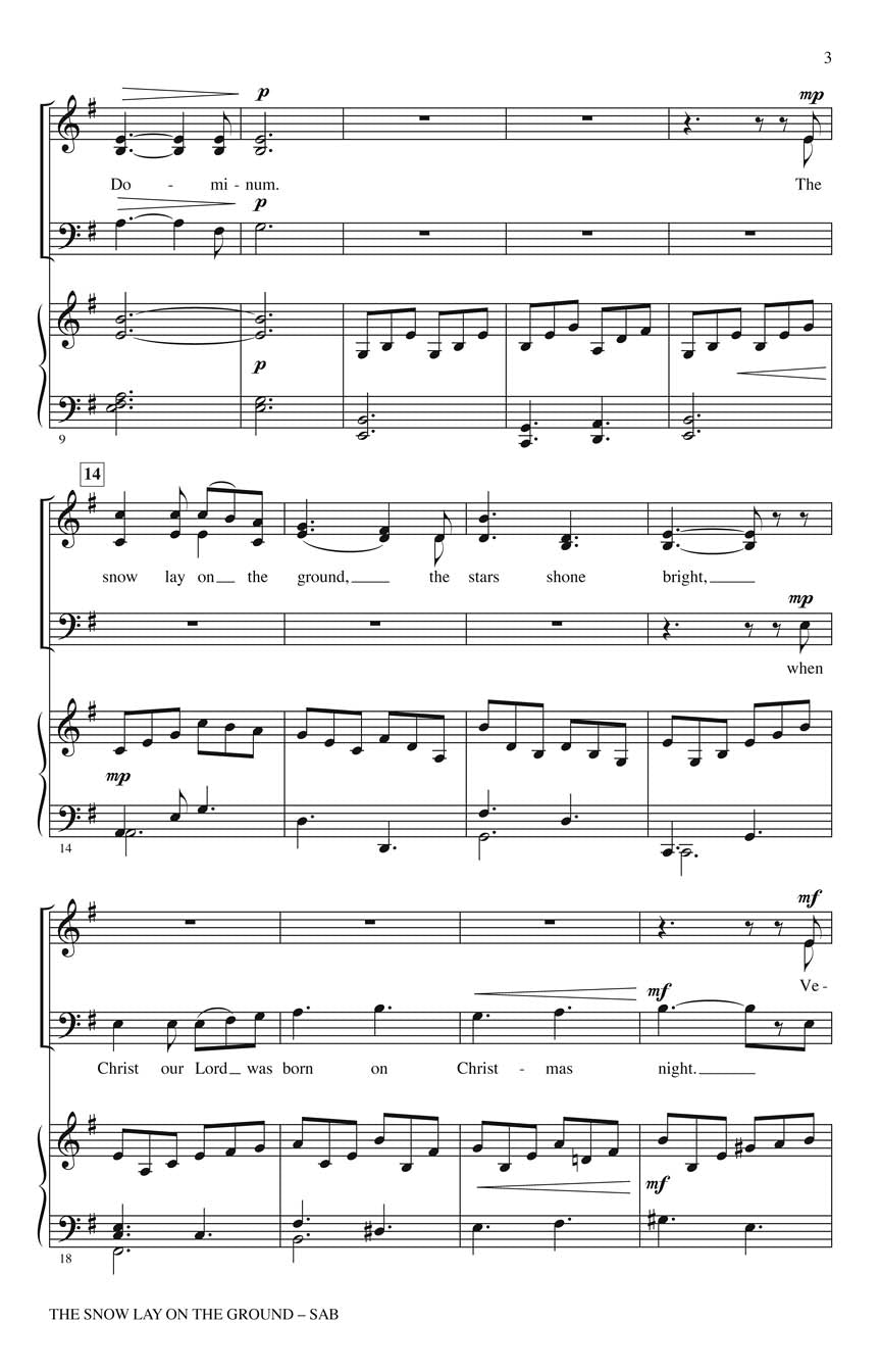 The Snow Lay on the Ground - sample page 2
