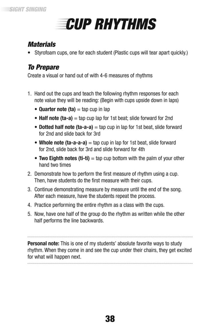Quick Starts for Young Choirs - sample page 6