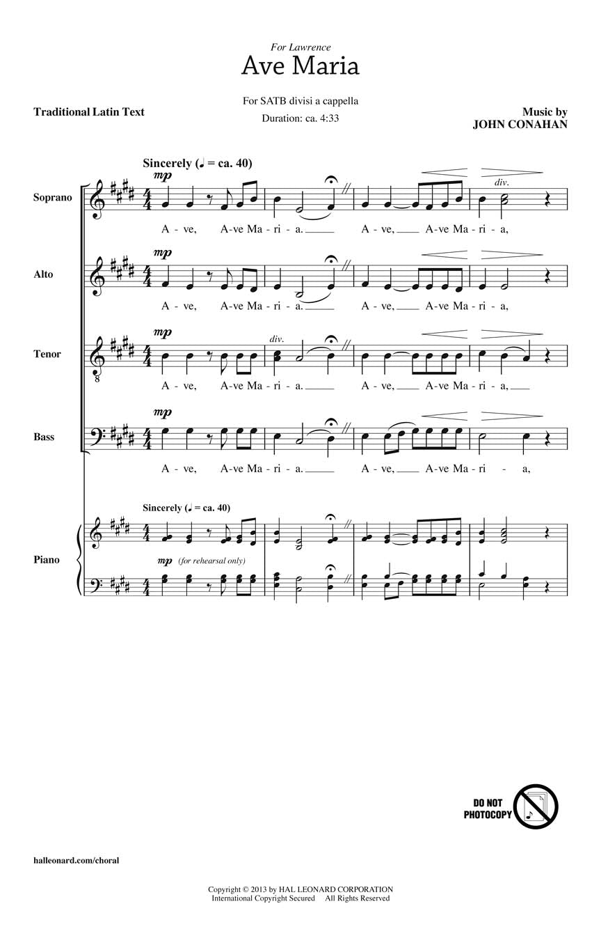 Ave Maria - String Quartet - sample page 1