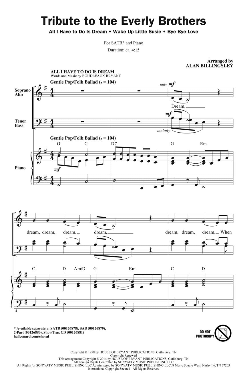 Tribute to the Everly Brothers - sample page 1