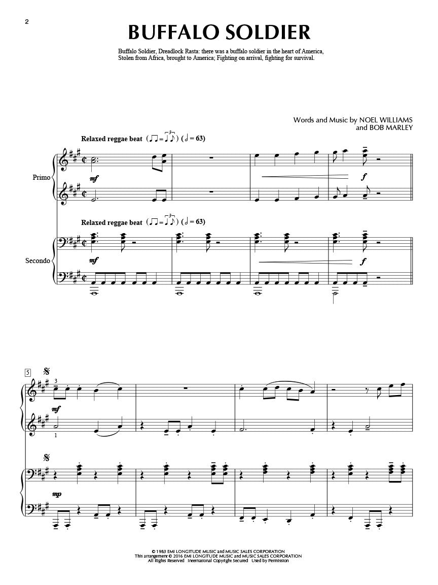 Bob Marley for Piano Duet - sample page 2