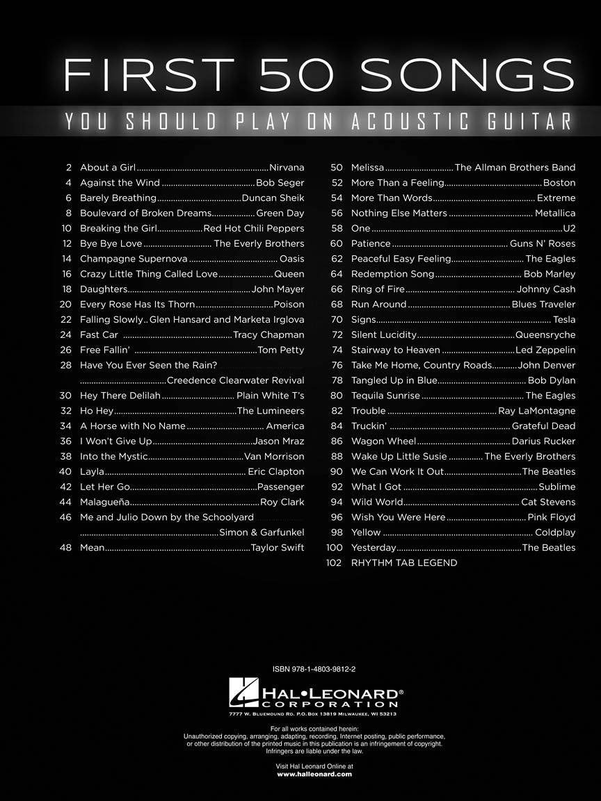 First 50 Songs You Should Play on Acoustic Guitar - sample page 2
