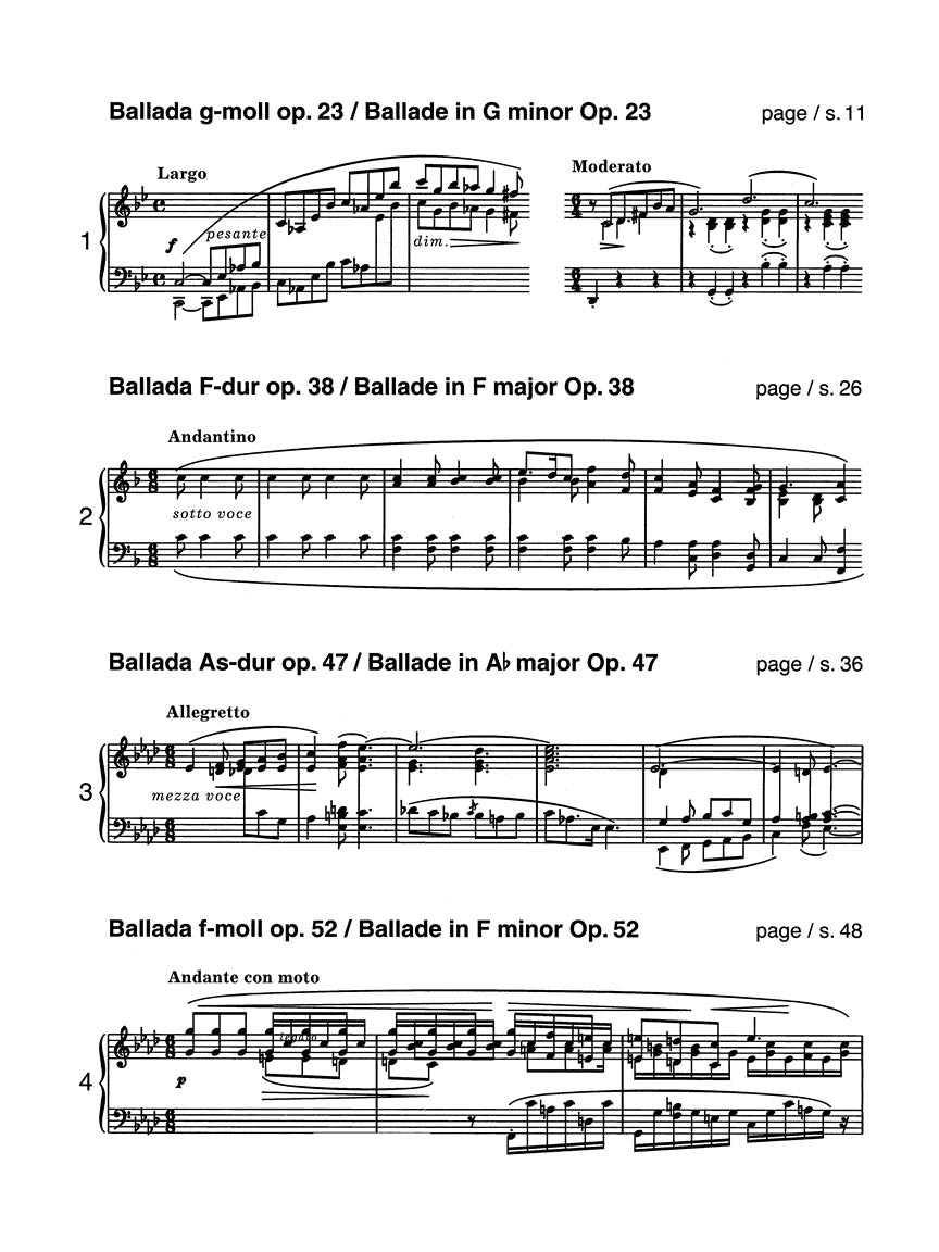 Ballades - sample page 1