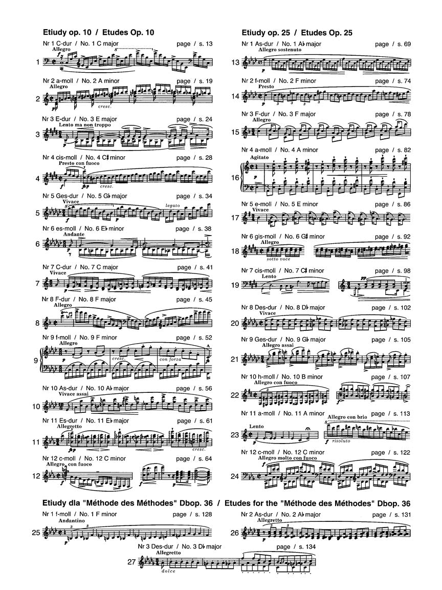 Etudes - sample page 1