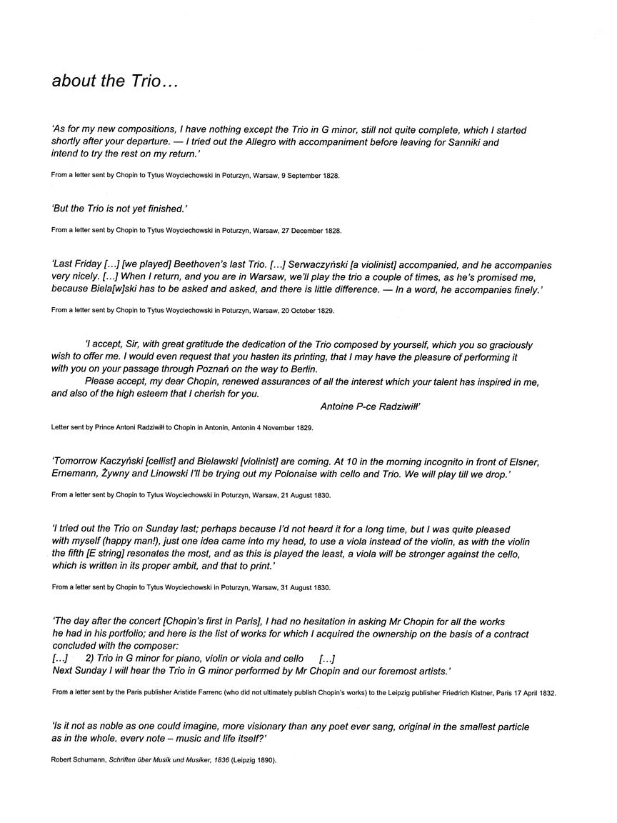 Trio Op. 8 for Piano, Violin and Cello - sample page 1