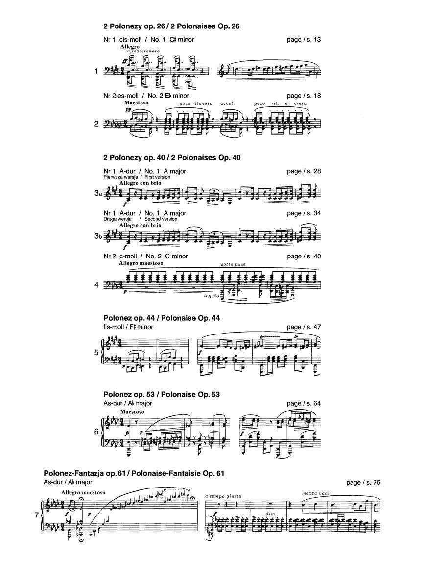 Polonaises Series A: Ops. 26, 40, 44, 53, 61 - sample page 1