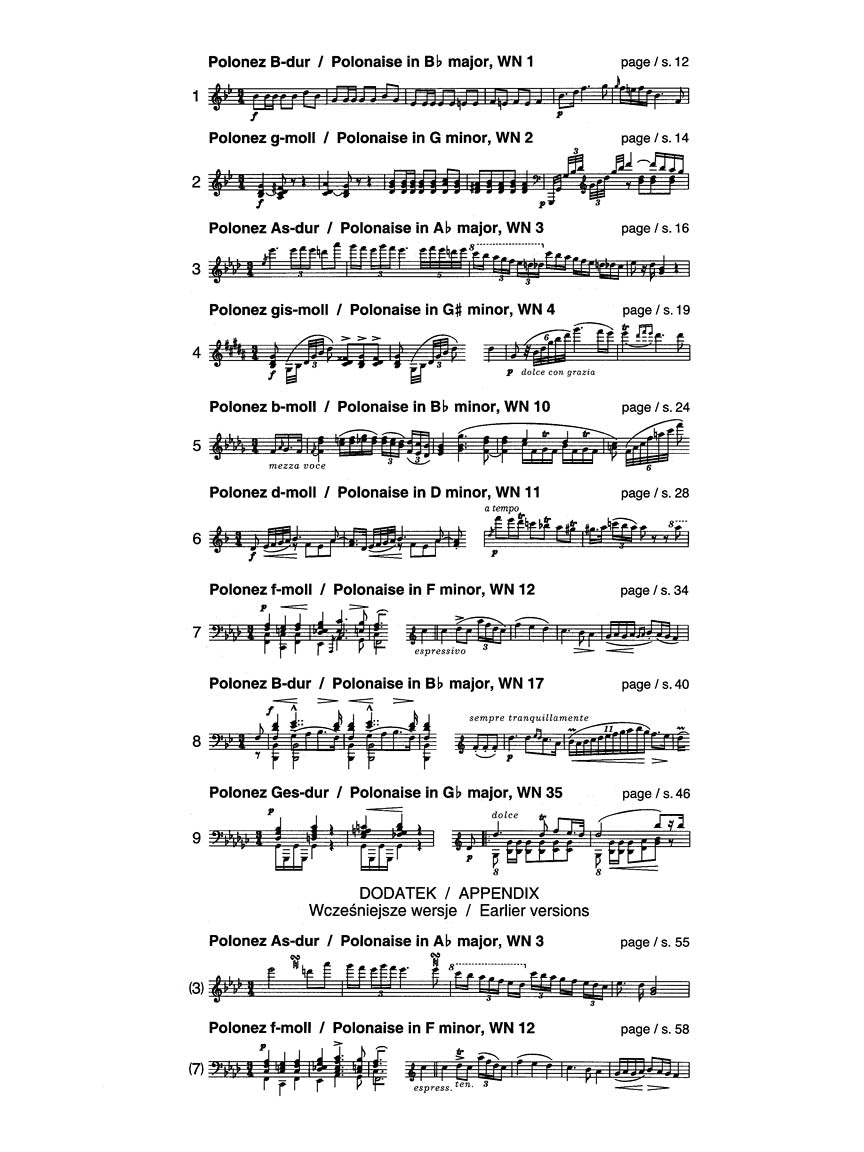 Polonaises, Series B: Published Posthumously - sample page 1
