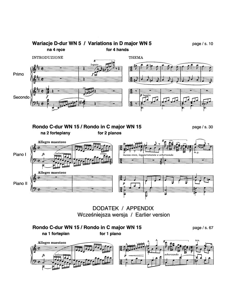 Rondo in C Major, Variations in D Major - sample page 1