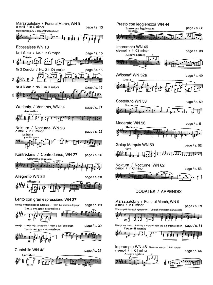 Various Compositions for Piano - sample page 1