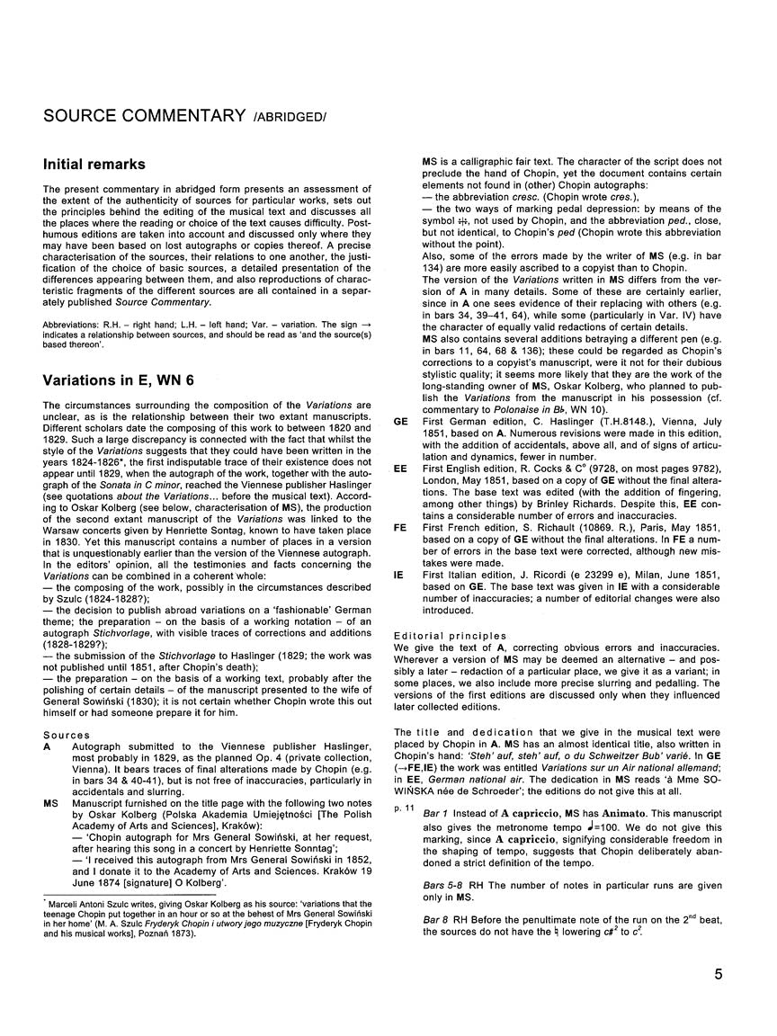 Variations in E and Sonata in C Minor - sample page 5