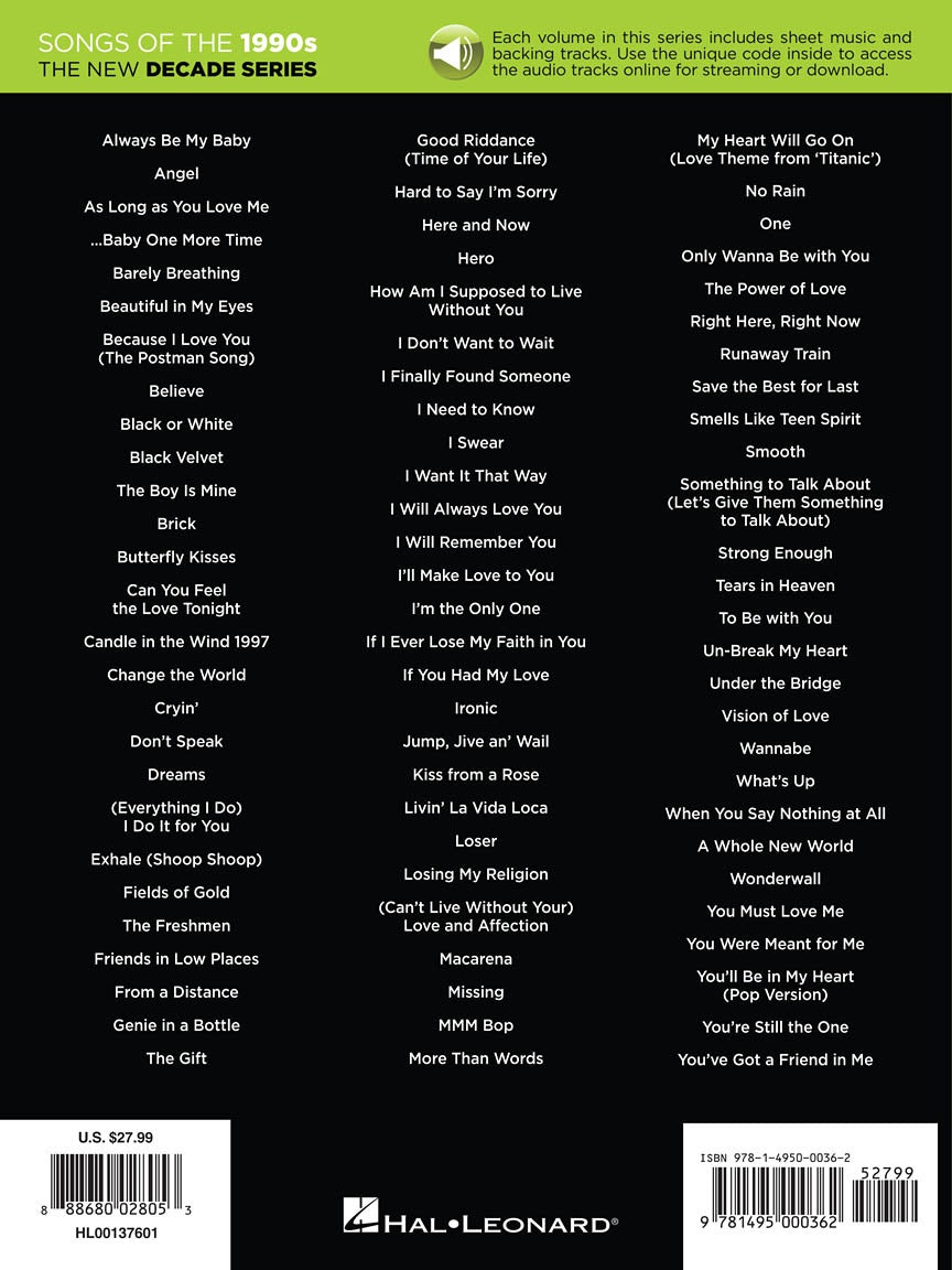 Songs of the 1990s - sample page 7
