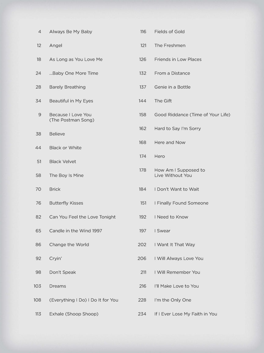 Songs of the 1990s - sample page 2