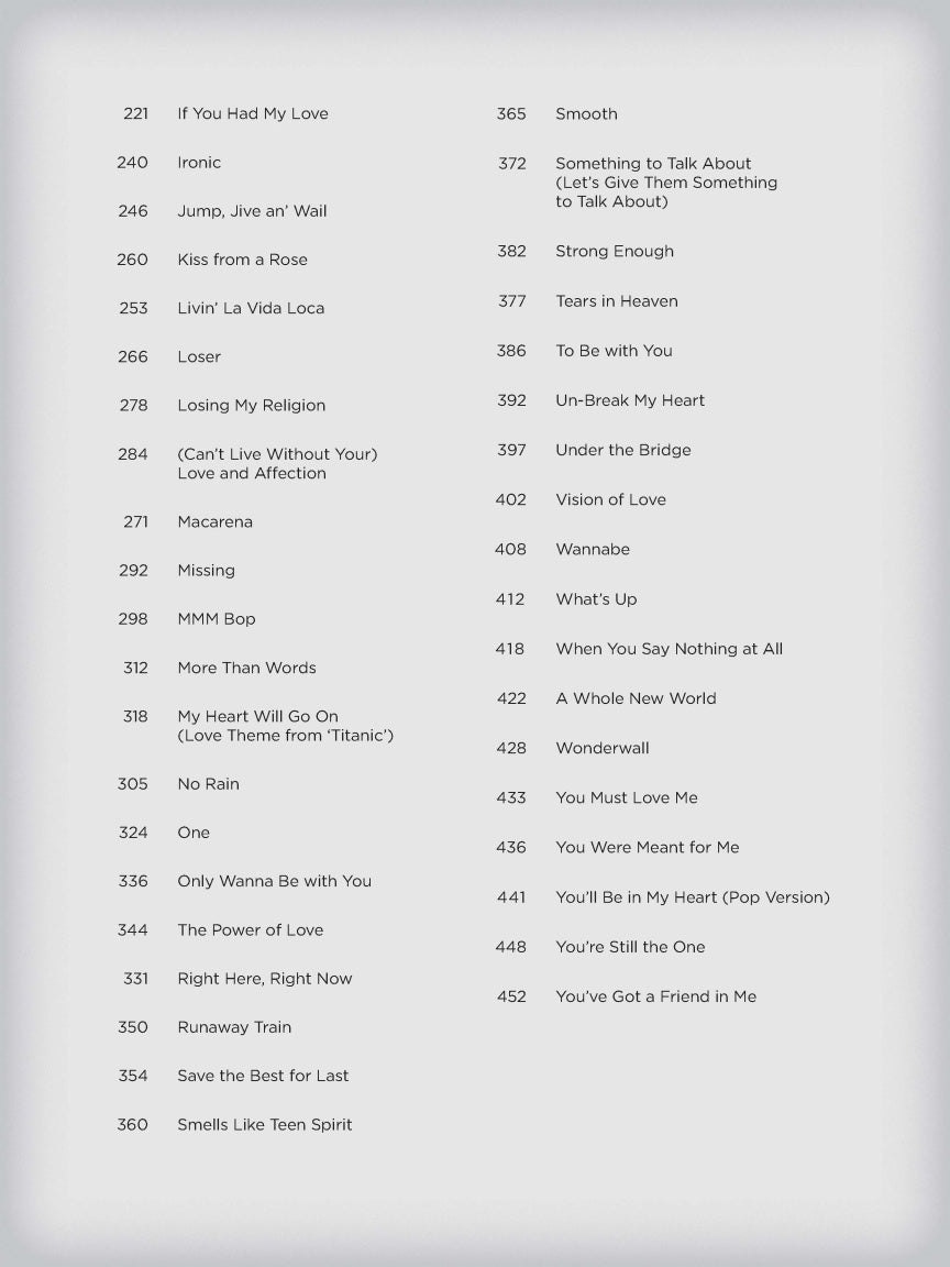 Songs of the 1990s - sample page 3