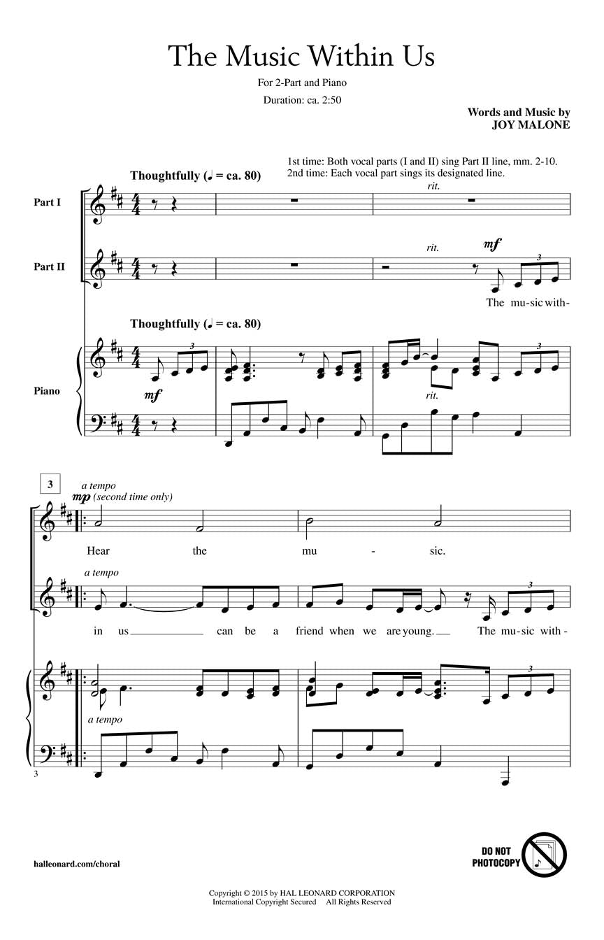 The Music Within Us - sample page 1