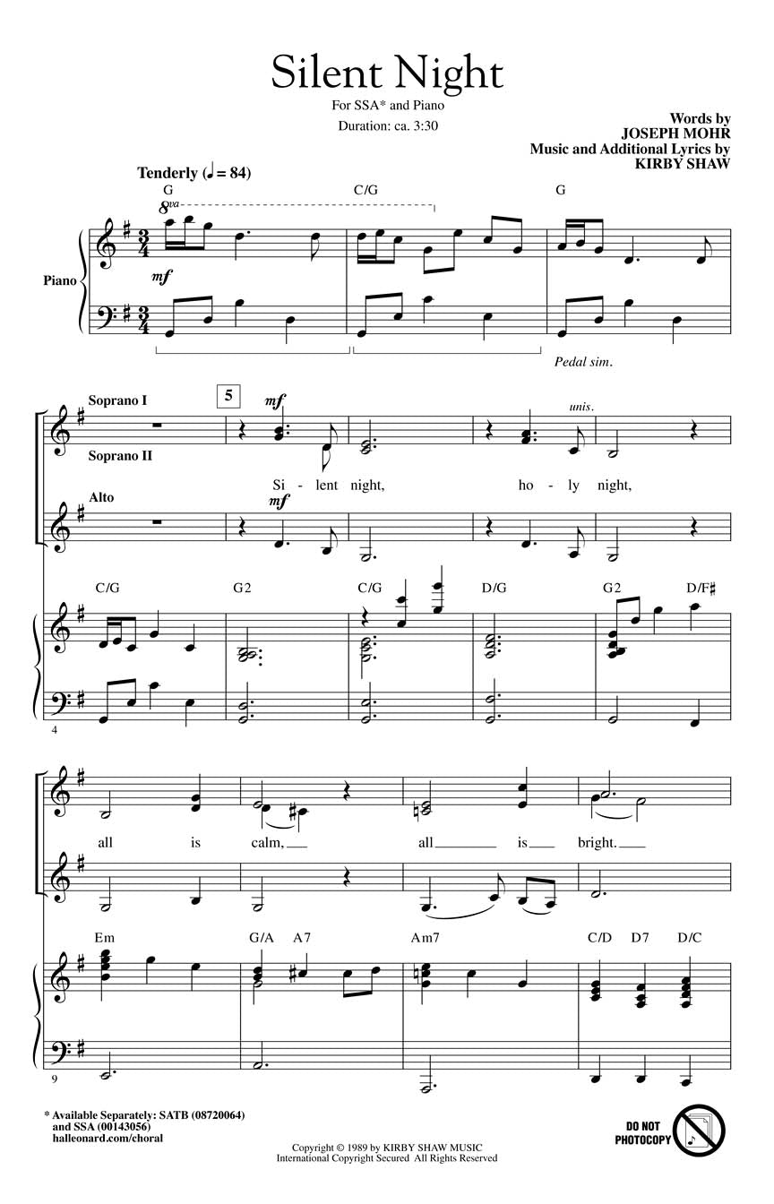 Silent Night - sample page 1