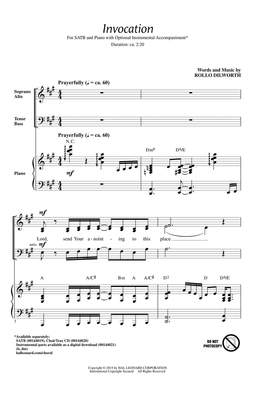 Invocation - sample page 1