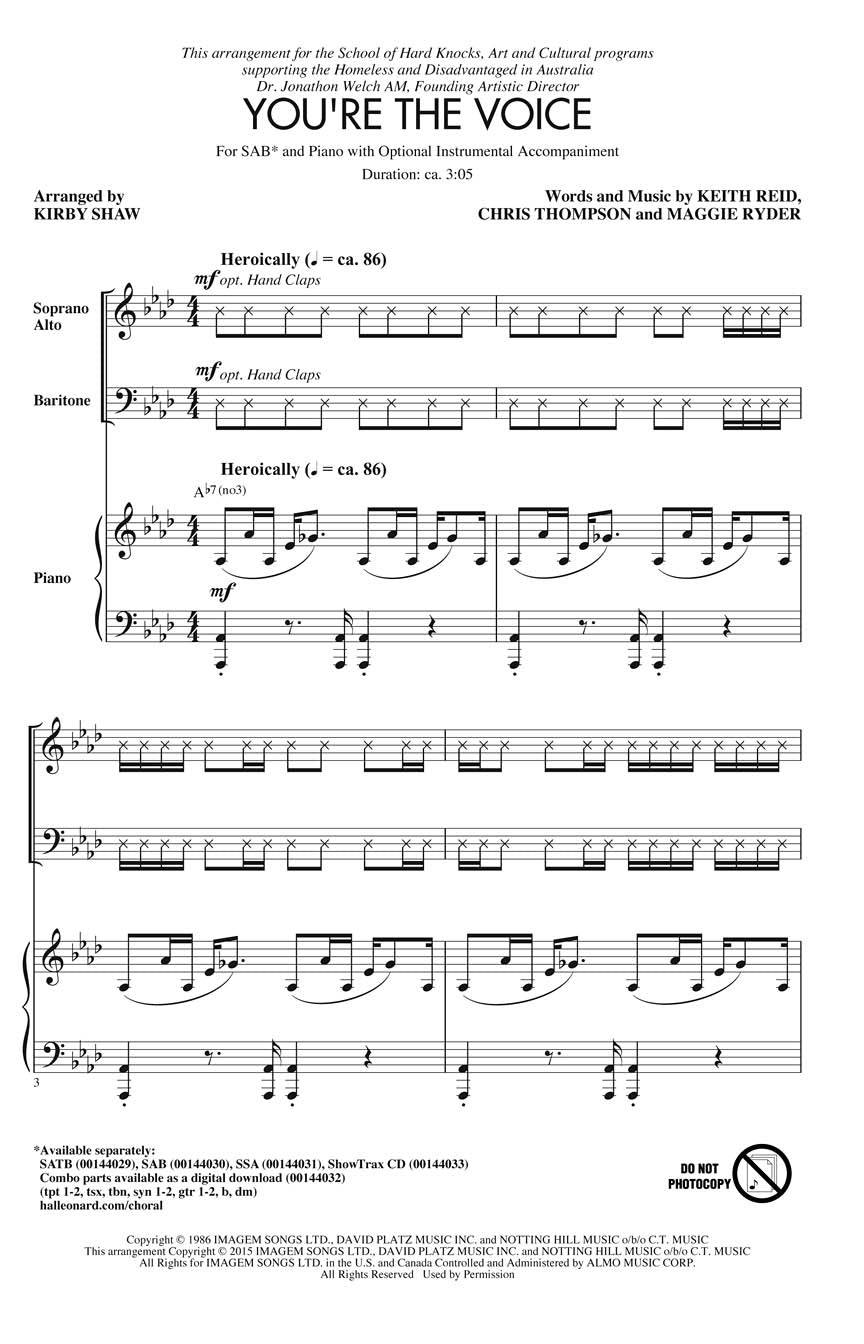 You're the Voice - sample page 1