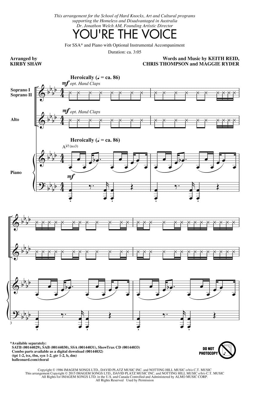 You're the Voice - sample page 1