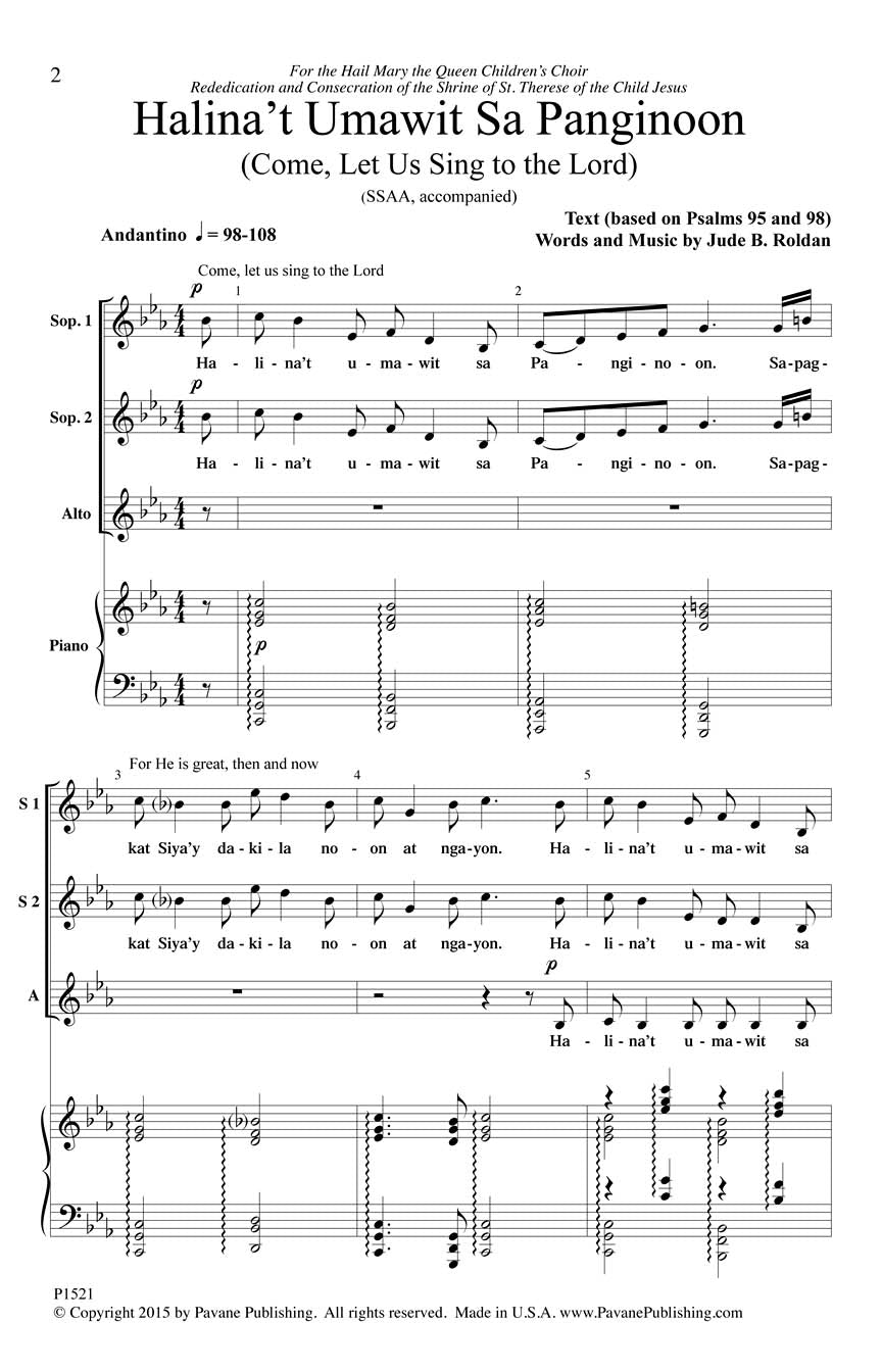 Halina't Umawit Sa Panginoon - sample page 2