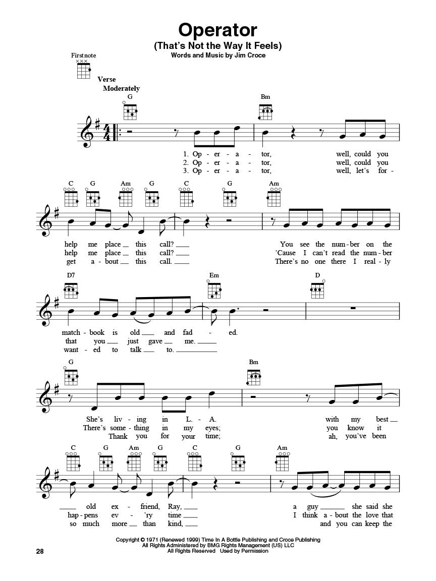 Jim Croce for Ukulele - sample page 5